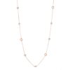 Cherry Blossom Akoya Pearl and Diamond Station Necklace in Rose Gold - 31.5 Inches - 6.5x7.5mm - Image 2