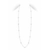 Akoya Cultured A+ Pearl Station Tin Cup Necklace in White Gold - 6x6.5mm - Image 3