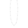 Akoya Cultured A+ Pearl Station Tin Cup Necklace in White Gold - 6x6.5mm - Image 2