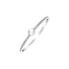 Classic White South Sea Cultured A+ Pearl and 0.79 Carats Diamond Bangle Bracelet in White Gold - 9.5mm - Image 3