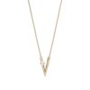 V Code Akoya Cultured A+ Pearl Pendant in Yellow Gold - 6mm - Image 2