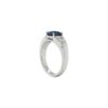 1.36 Carat Blue Sapphire with 0.58 Carats Trapezoid Diamonds in Platinum - Image 4