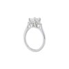 Three Stone Collection â Radiant cut Diamond with Trillion cut Side Stones Engagement Ring - Image 3