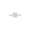 Three Stone Collection â Radiant cut Diamond with Trillion cut Side Stones Engagement Ring - Image 2