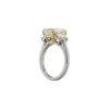 Three-Stone Collection â 3.69 Carat Radiant-cut Fancy Light Yellow with 1.37 Carats Trillion-cut Engagement Ring (G / VS2) - Image 4