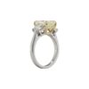 Three-Stone Collection â 3.69 Carat Radiant-cut Fancy Light Yellow with 1.37 Carats Trillion-cut Engagement Ring (G / VS2) - Image 5