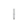 Emerald and Round Bezel set Half Eternity Band in White Gold - Image 3