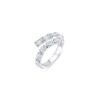 1.07 Carats Oval-cut and 1.53 Carats Emerald-cut Bypass Ring in White Gold - Image 3