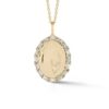 Sadie Pearl 0.34 Carats Baguette-cut Oval Disk Pendant in Yellow Gold - Image 2