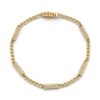 Sylvie Rose 0.52 Carats Diamond Cuban Chain Bar Bracelet in Yellow Gold - Image 2