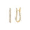 1.09 Carat Brilliant-cut PavÃ© Hoops in Yellow Gold - Image 2
