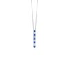 Alternating 0.25 Carat Sapphire and 0.16 Carat Diamond Vertical Bar Pendant in White Gold - Image 2