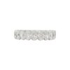 Halfway Oval Cut Diamond Wedding Ring in White Gold - Image 2