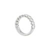Halfway Oval Cut Diamond Wedding Ring in White Gold - Image 3