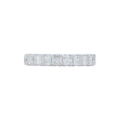 1.75 Carat Cushion-cut Half Way Band in White Gold – (G / VS)