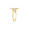 0.96 Carat Emerald-cut Diamond Crossover Ring in Yellow Gold - Image 4