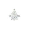 Pear shaped Diamond Solitaire Ring in Platinum - Image 2