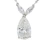 5.60 Carat Pear-shaped with Matching Marquise-cut Diamond Necklace in Platinum - Image 3