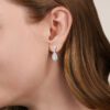 1.85 Carat PavÃ© Diamond Pear Design Drop Earrings in White Gold - Image 3