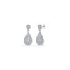 1.85 Carat PavÃ© Diamond Pear Design Drop Earrings in White Gold - Image 2