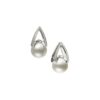 M Collection White South Sea Cultured Pearl and Diamond Earrings in White Gold - 11mm - Image 2