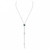 Akoya and Black South Sea Cultured Pearl in Motion Lariat Necklace in White Gold - Image 2