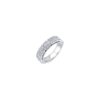 Emerald cut and Brilliant cut Halo Wedding Ring in Platinum - Image 3