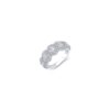Emerald Cut Halo Set Brilliant Cut Diamond Wedding Ring in White Gold - Image 3