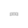 Emerald Cut Halo Set Brilliant Cut Diamond Wedding Ring in White Gold - Image 2