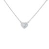 1.01 Carat Heart Shaped Bezel Set Diamond Pendant in White Gold - Image 2