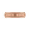 Rose Gold Men's Wedding Band with Miligrain Edge (6mm) - Image 2