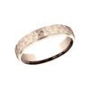 Comfort Fit Hammered Center Polished Edge Men's Wedding Band in Rose Gold - Image 3