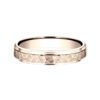 Comfort Fit Hammered Center Polished Edge Men's Wedding Band in Rose Gold - Image 2