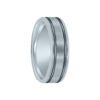 White Gold Men's Wedding Band with Enamel Accent - 6mm - Size 10 - Image 3