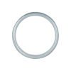 White Gold Men's Wedding Band with Enamel Accent - 6mm - Size 10 - Image 4