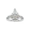 Three Stone Collection â Pear Shaped with Pear Side Stones Engagement Ring in Platinum - Image 4