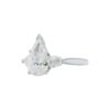 Three Stone Collection â Pear Shaped with Pear Side Stones Engagement Ring in Platinum - Image 5