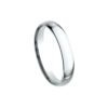 Light Comfort Fit Wedding Band In White Gold (3mm) - Image 4