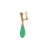 0.40 Carat Diamond and Jade Drop Earrings in Yellow Gold - Image 3