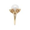 South Sea Pearl and 2.22 Carat Diamond Halo set Ring in Yellow Gold - 12mm - Image 3