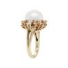 South Sea Pearl and 2.22 Carat Diamond Halo set Ring in Yellow Gold - 12mm - Image 4