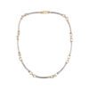Two Tone Herringbone Link Necklace in White and Yellow Gold - Image 2