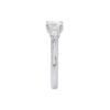 Three-Stone Collection â 1 Carat Round Brilliant with 0.32 Carat Side Stones in Platinum - Image 3
