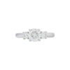 Three-Stone Collection â 1 Carat Round Brilliant with 0.32 Carat Side Stones in Platinum - Image 2