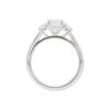 Three-Stone Collection â 1 Carat Round Brilliant with 0.32 Carat Side Stones in Platinum - Image 4