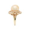 3.00 Carat Mixed Cut Diamond Halo with 14mm Golden South Sea Pearl in Yellow Gold - Image 3