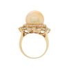 3.00 Carat Mixed Cut Diamond Halo with 14mm Golden South Sea Pearl in Yellow Gold - Image 4