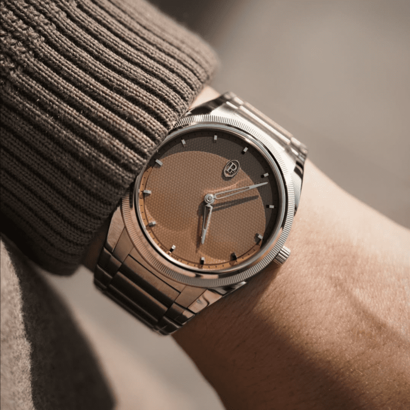 Tonda PF Micro Rotor No Date in Steel Platinum- Golden Siena - 40mm