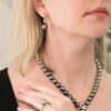 Black South Sea Cultured Pearl and Diamond Earrings in White Gold - 11mm - Image 3