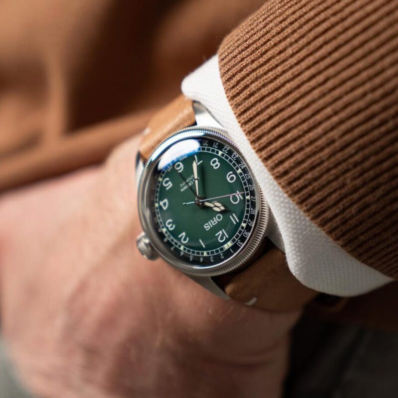 Big Crown x Cervo Volante Pointer Date Green Dial in Stainless Steel